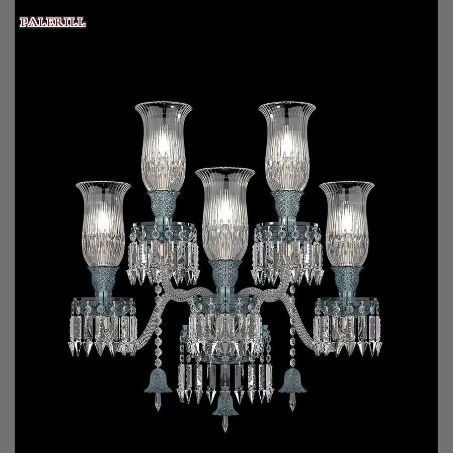 AM0853 — French Stairwell Duplex Glass Chandelier for Hotels & Ballrooms