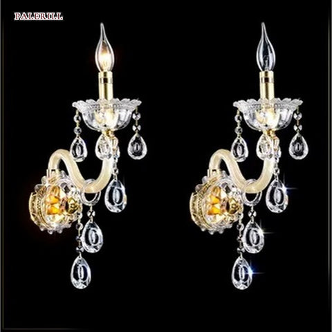 Single tier 6 heads, K9 crystal, dia. 58 cm, H 62 cm, with LED