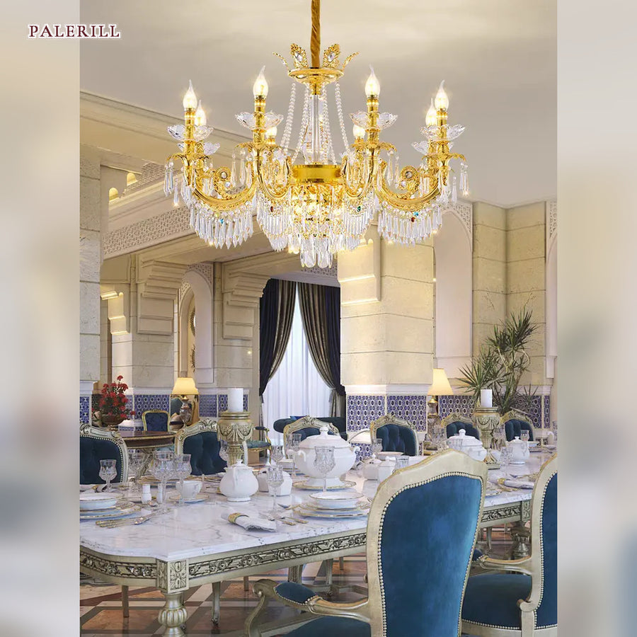 AM0647 — Light Luxury Crystal Chandelier for Living Rooms