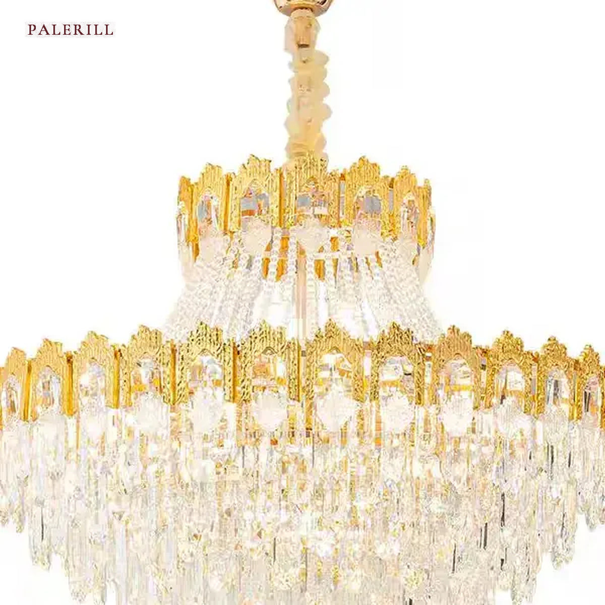 AM0549 — Light Luxury Stairwell Crystal Chandelier for Living Rooms