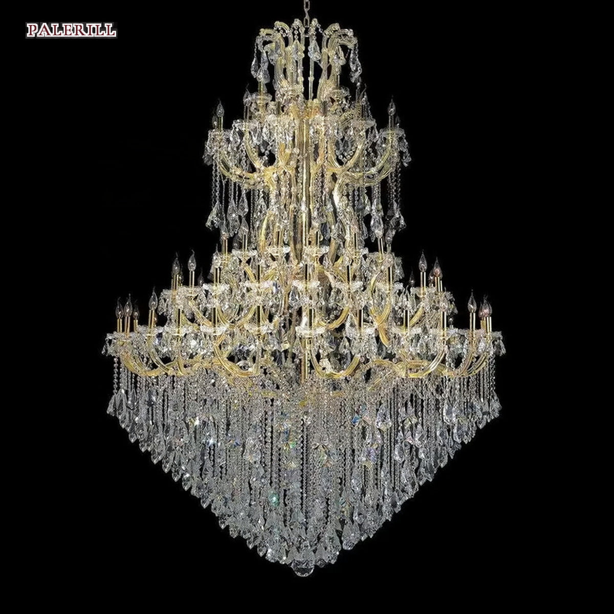 AM0812 — European Double-height Crystal Chandelier for Loft Spaces & Duplex Spaces