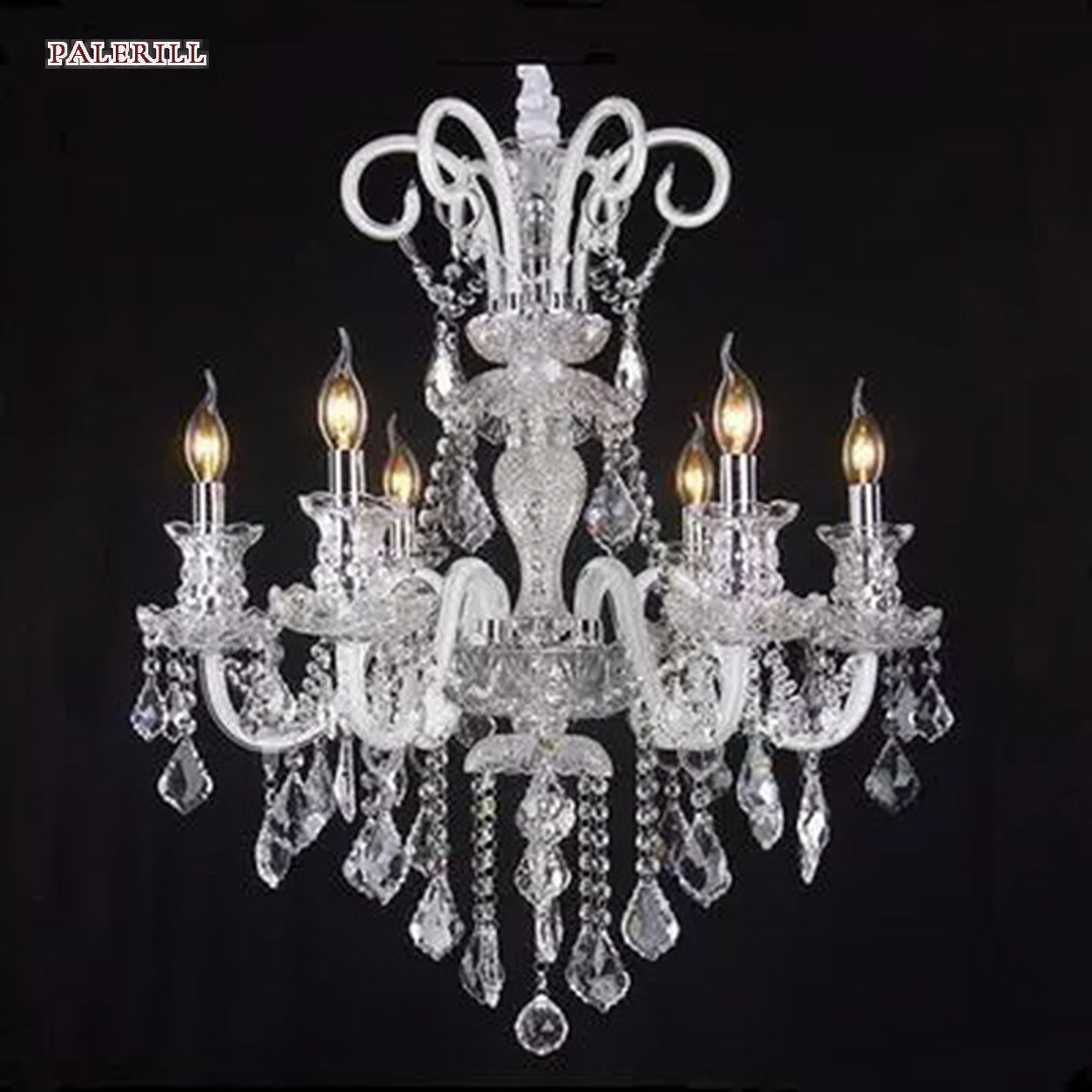 AM0705 — European Candle Crystal Chandelier for Living Rooms & Dining Rooms