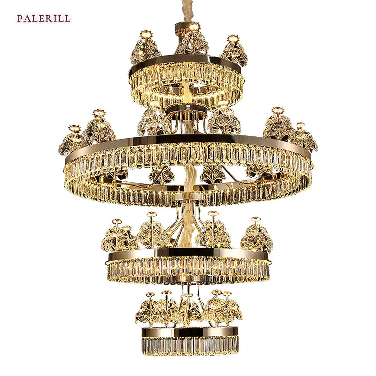 AM0578 — Postmodern Fortune Tree Crystal Chandelier for Living Rooms