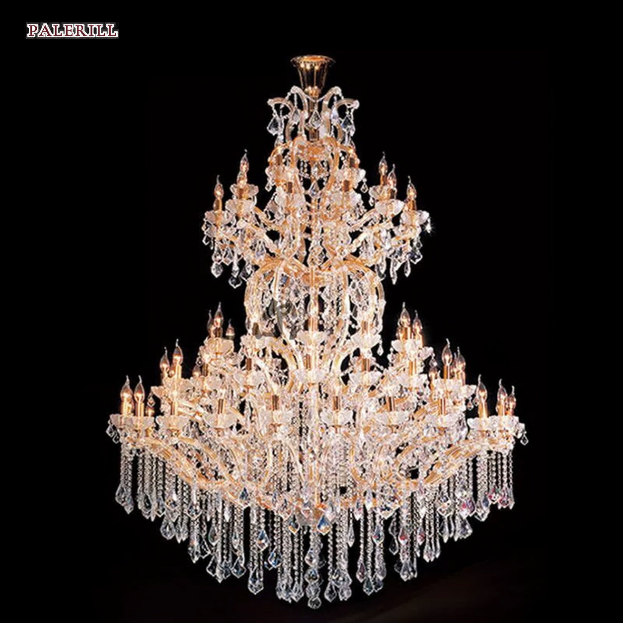 AM0750 — Modern Minimalist Stairwell Duplex Crystal Chandelier for Living Rooms
