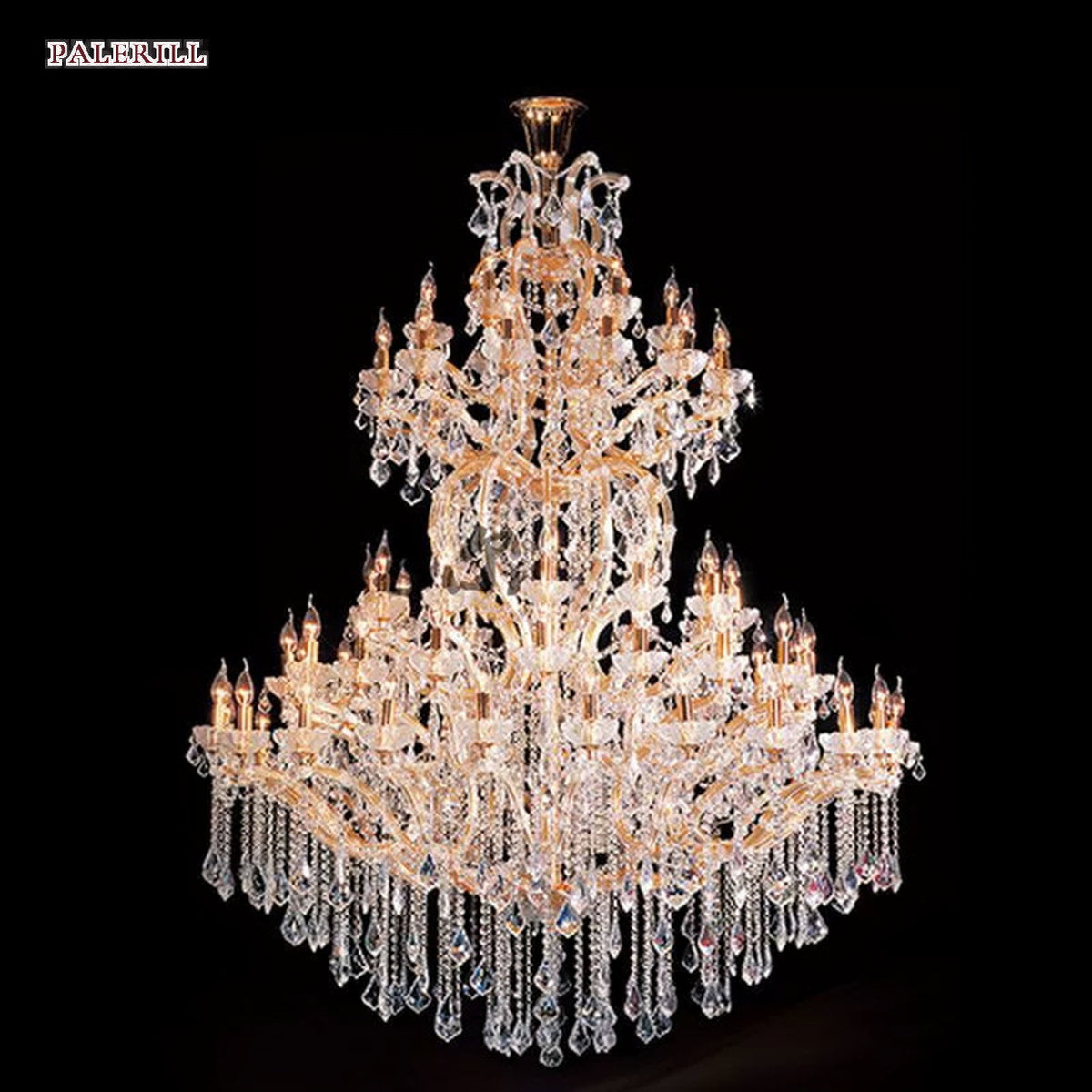 AM0750 — Modern Minimalist Stairwell Duplex Crystal Chandelier for Living Rooms