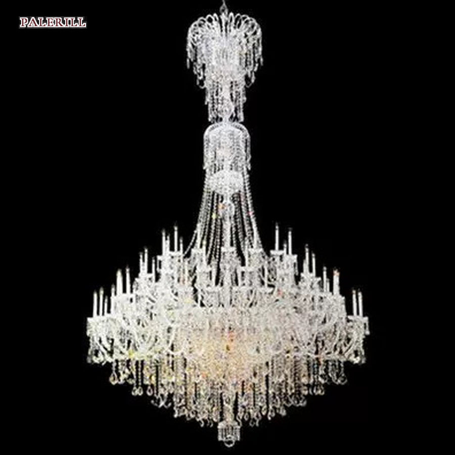 AM0792 — European Candle Crystal Iron Chandelier for Living Rooms