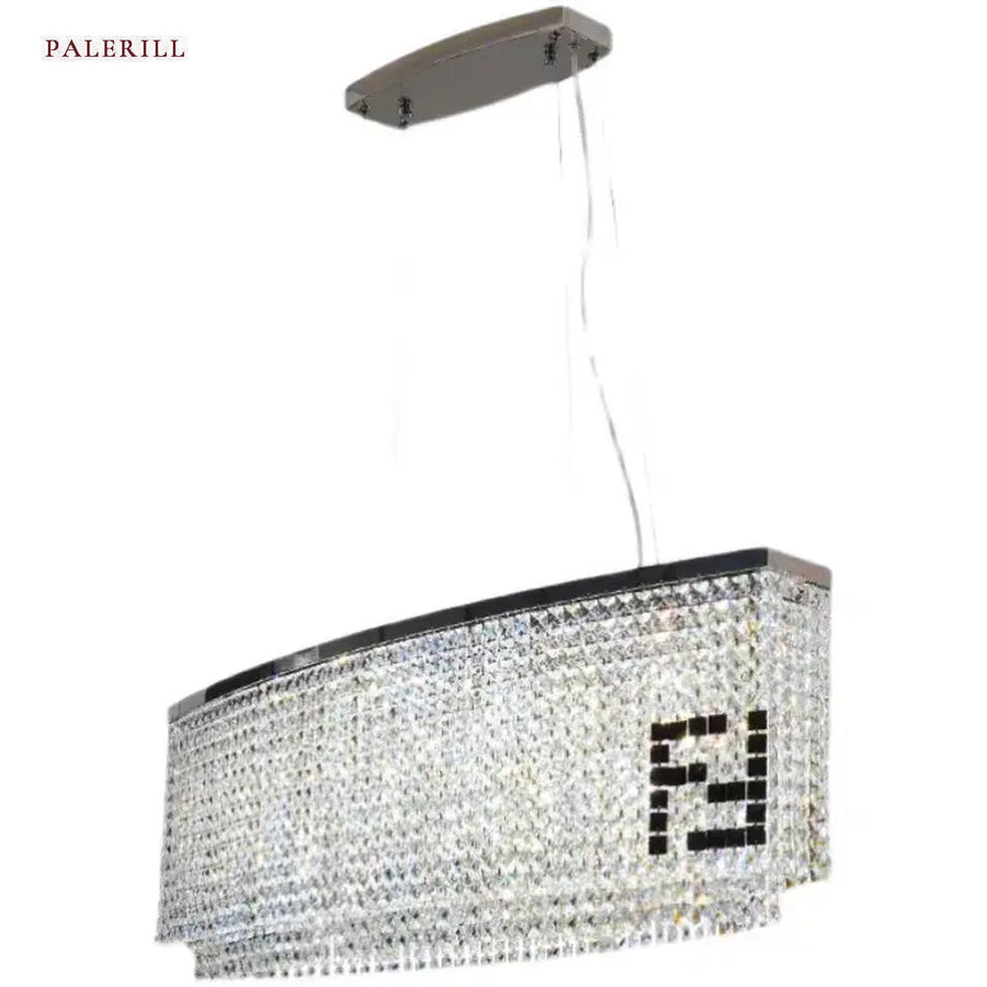 AM0683 — Light Luxury Square Crystal Chandelier for Living Rooms