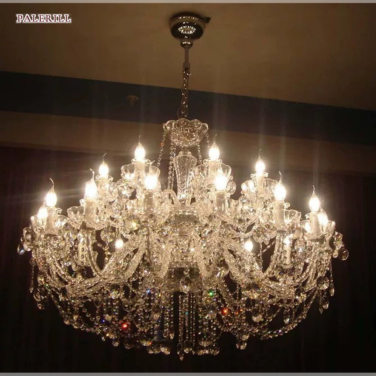AM0743 — European Candle Two-tier Crystal Chandelier for Living Rooms