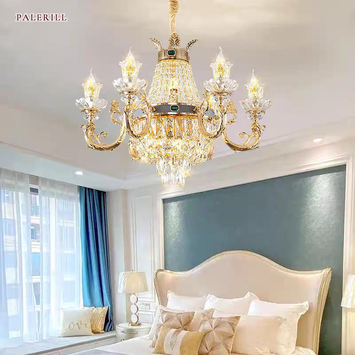 AM0678 — Light Luxury Crystal Chandelier for Living Rooms