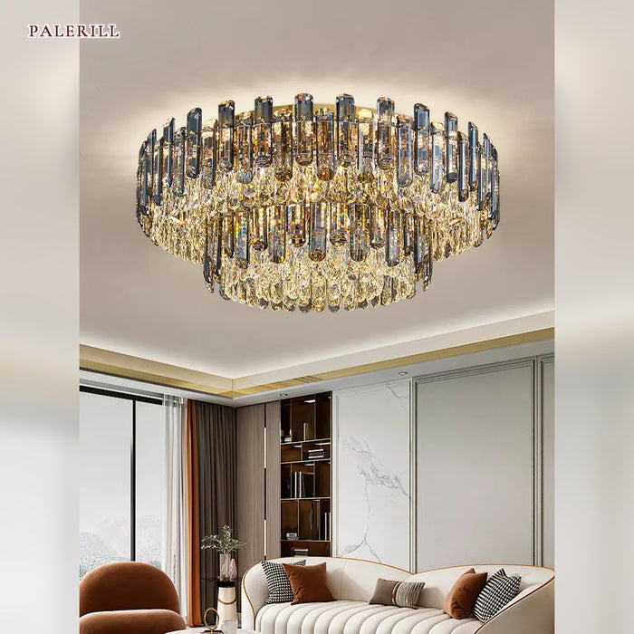 Modern Luxury Crystal Ceiling Light for Living Rooms — AM0614