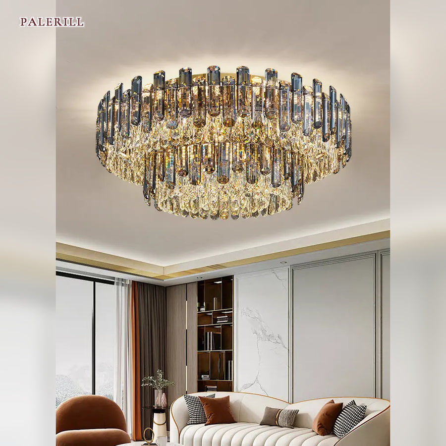 AM0614 — Modern Luxury Crystal Ceiling Light for Living Rooms