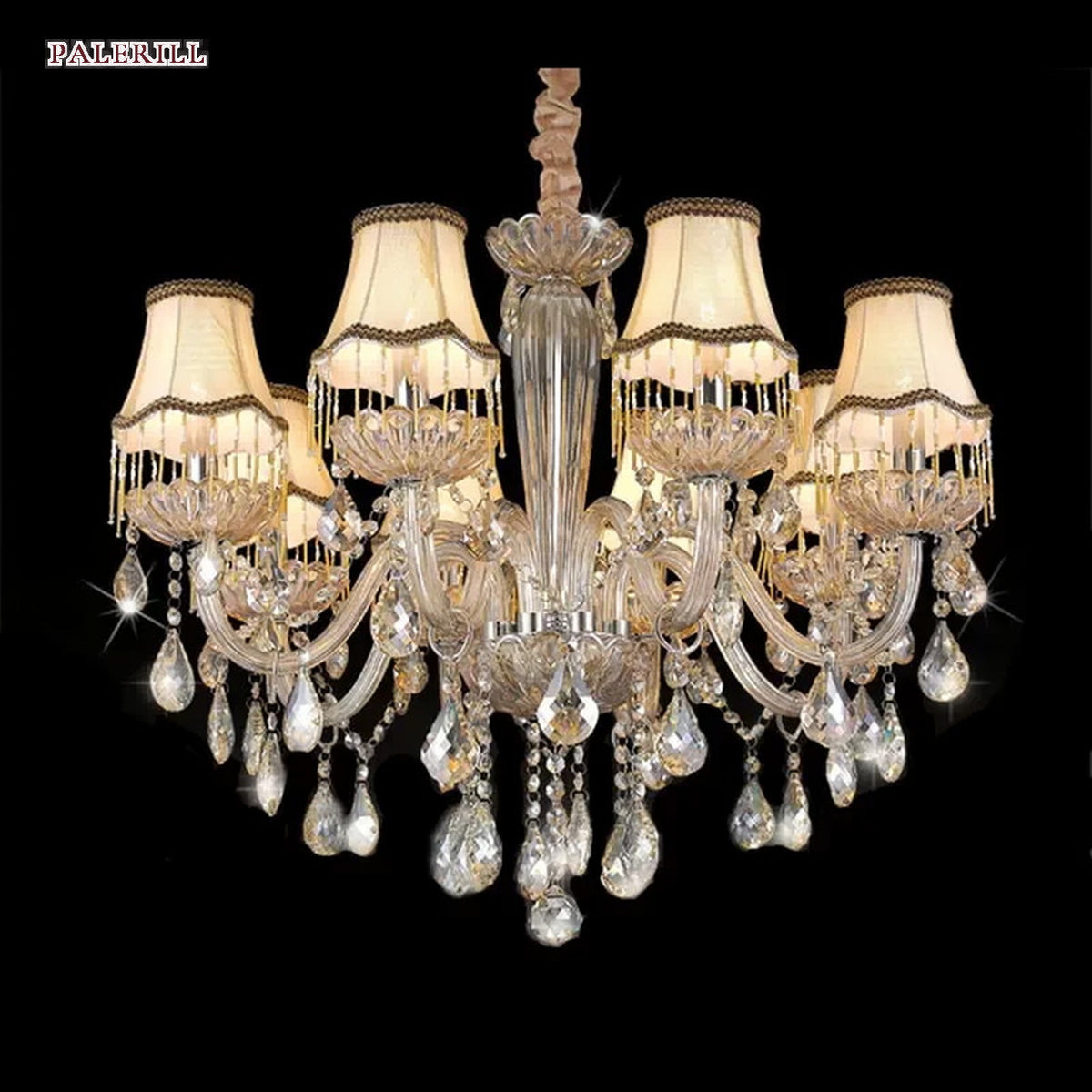 AM0783 — European Duplex Crystal Metal Chandelier for Living Rooms