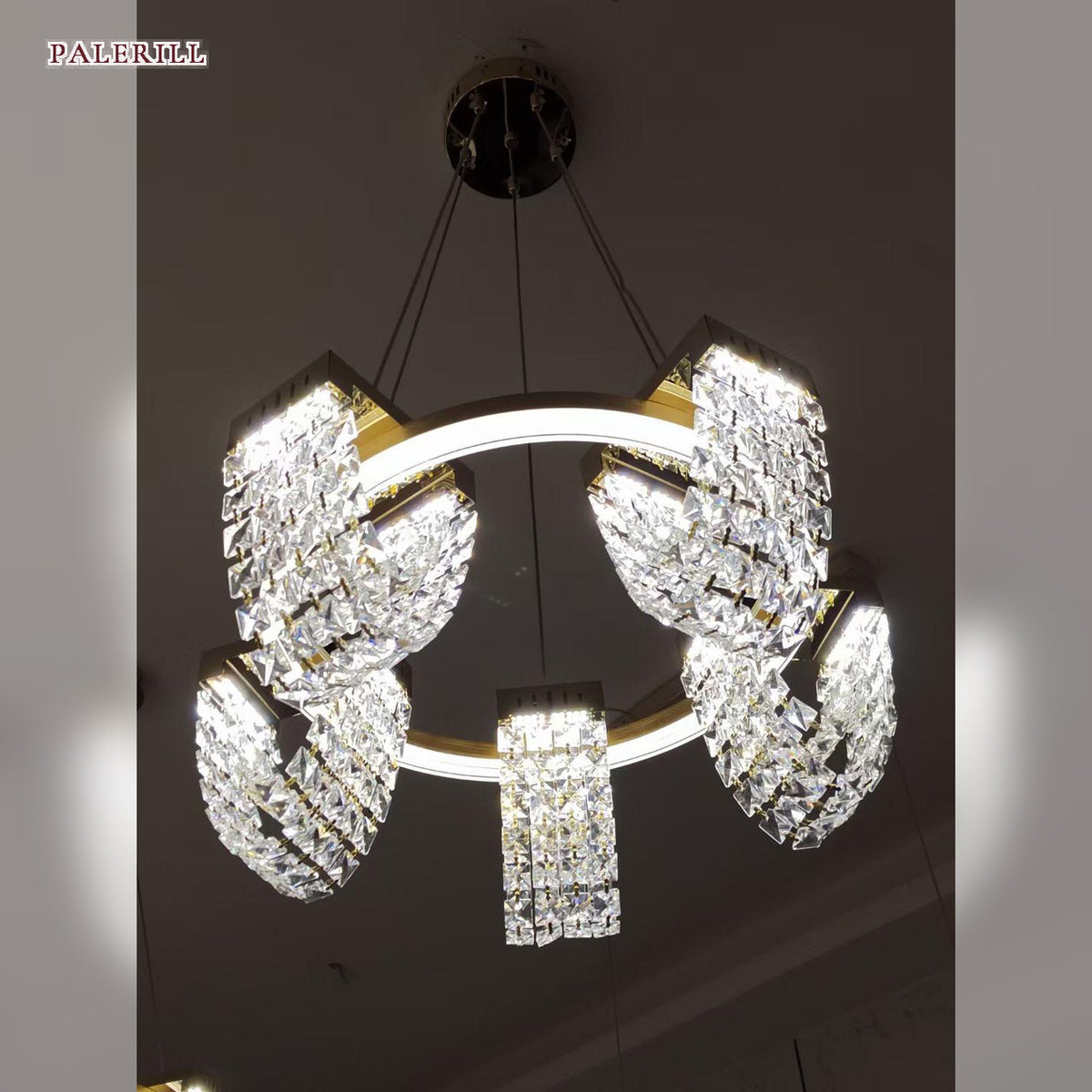 AM0501 — Modern Minimalist Crystal Chandelier for Living Rooms