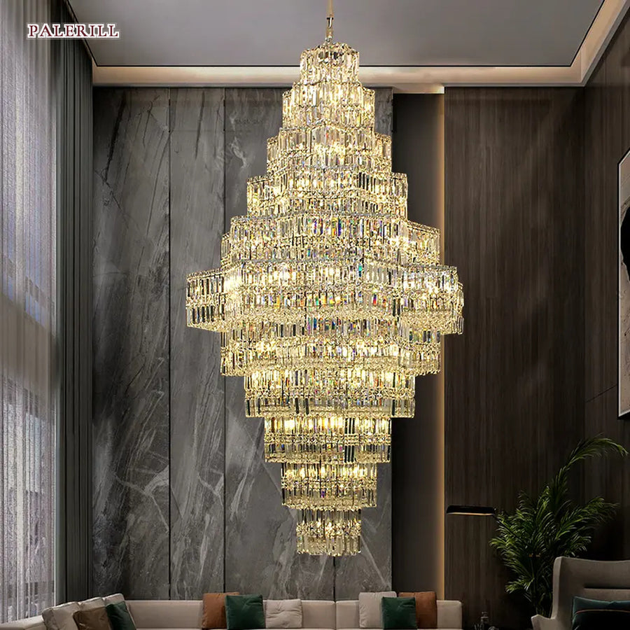 AM0488 — Light Luxury Crystal Chandelier for Living Rooms
