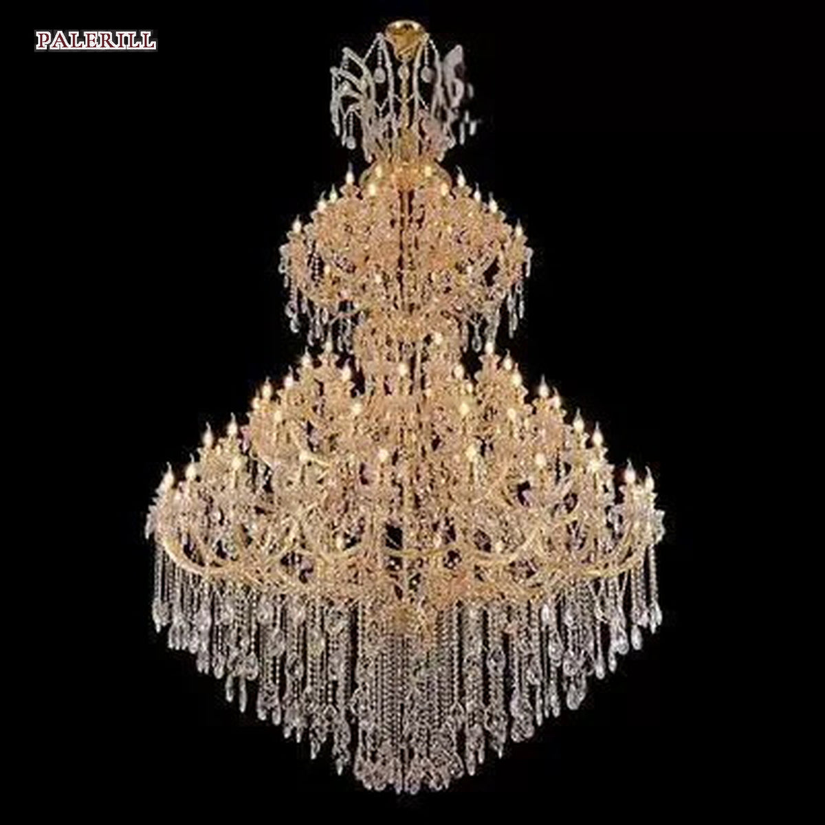AM0810 — European Stairwell Crystal Chandelier for Loft Spaces & Duplex Spaces