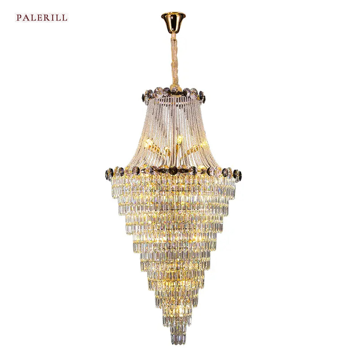 AM0702 — Light Luxury Stairwell Crystal Chandelier for Stairwells