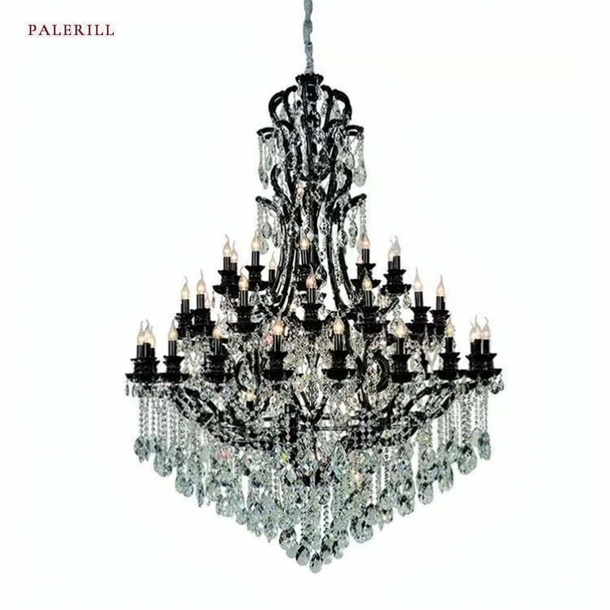 AM0788 — European Candle Duplex Metal Chandelier for Hotels & Ballrooms