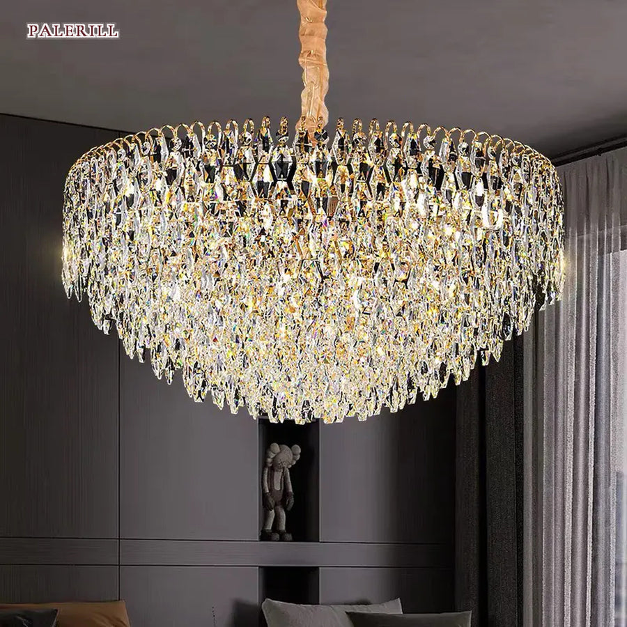 AM0523 — Light Luxury K9 Crystal Chandelier for Living Rooms