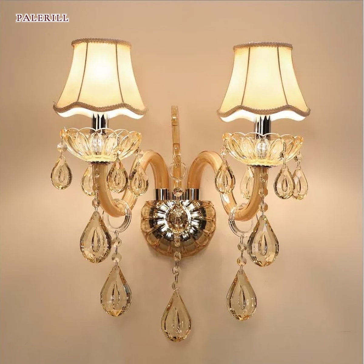AM0796 — European Stairwell Crystal Wall Light for Living Rooms & Dining Rooms