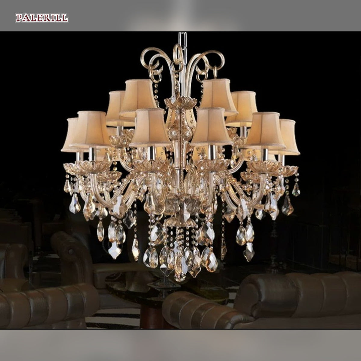 AM0744 — European Candle Crystal Chandelier for Bedrooms & Studies