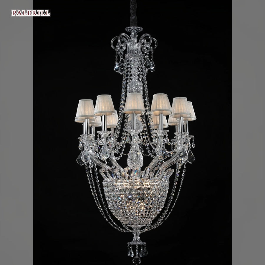 AM0860 — European Duplex Grand Hall Glass Chandelier for Living Rooms
