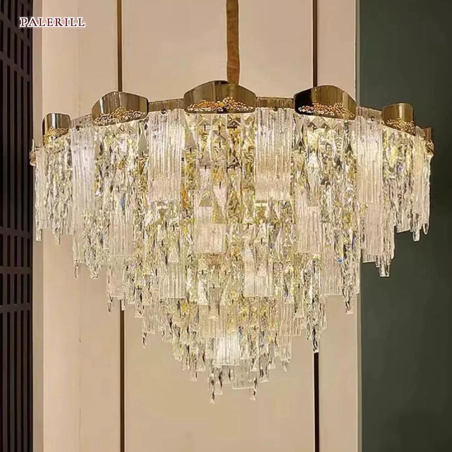AM0695 — Modern Minimalist Crystal Chandelier for Living Rooms