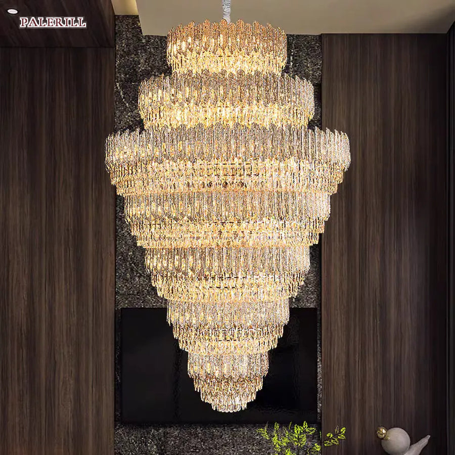 AM0595 — Light Luxury Crystal Chandelier for Living Rooms