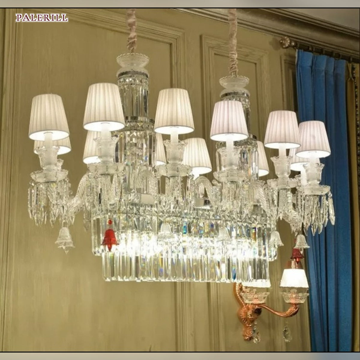 AM0804 — European Rectangular Crystal Chandelier for Dining Rooms