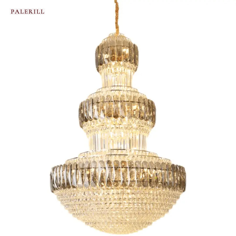 AM0625 — Light Luxury Round Crystal Chandelier for Living Rooms