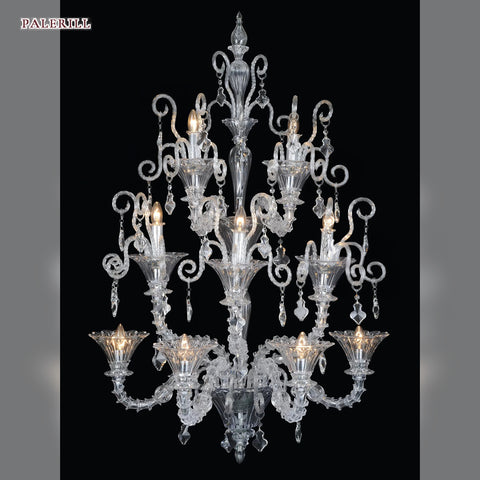 two-head K9 crystal, dia. 40 cm, H 60 cm · 7W