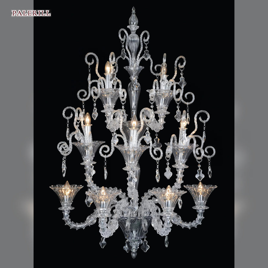 AM0850 — Italian Luxury Crystal French Iron Wall Light for Stairwells & Living Rooms