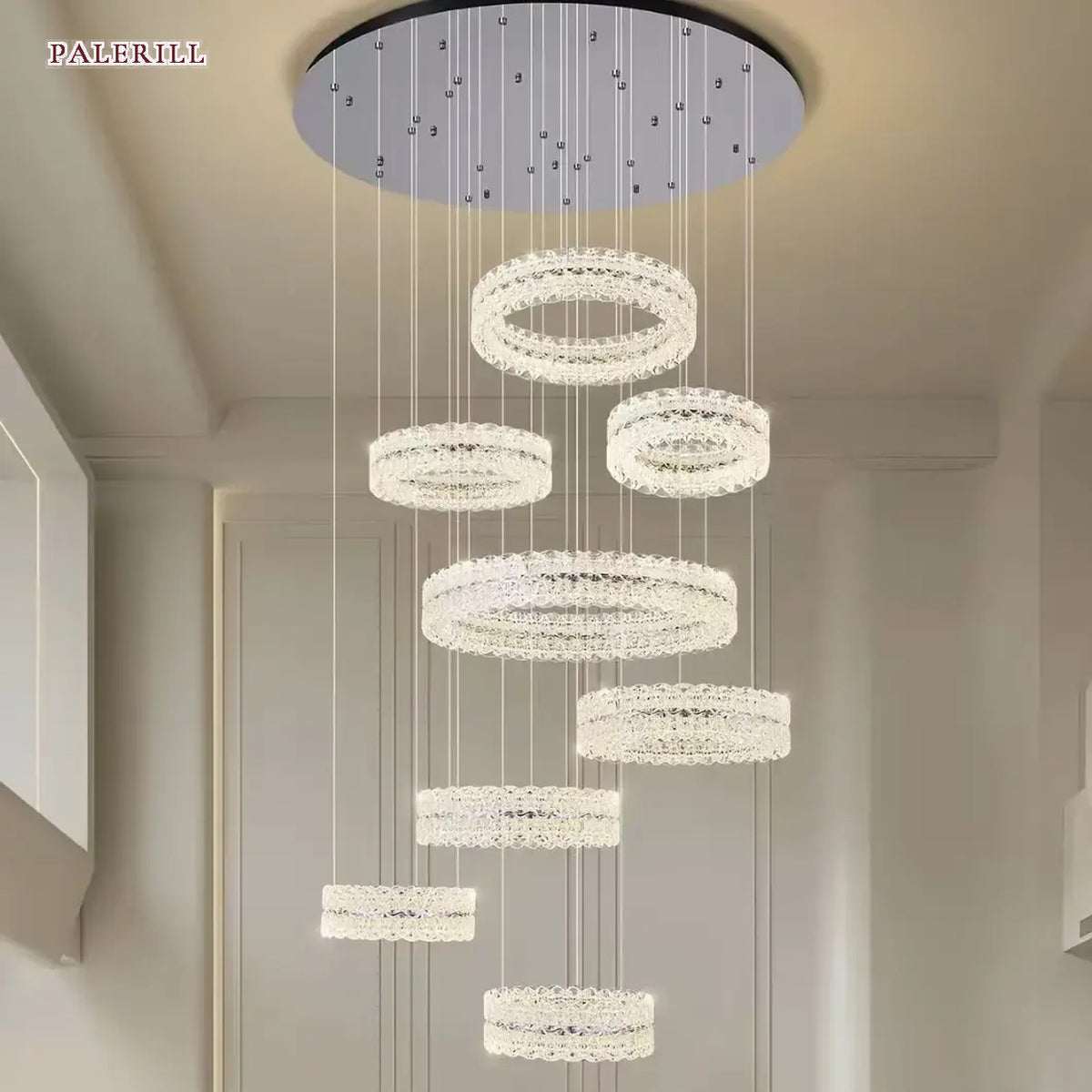 AM0547 — Modern Minimalist Stairwell Chandelier for Living Rooms