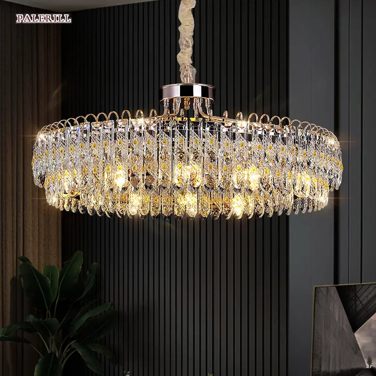 AM0574 — Modern Minimalist Crystal Chandelier for Living Rooms