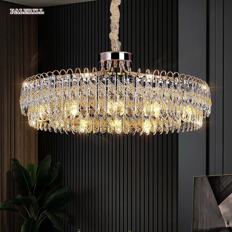 AM0574 — Modern Minimalist Crystal Chandelier for Living Rooms