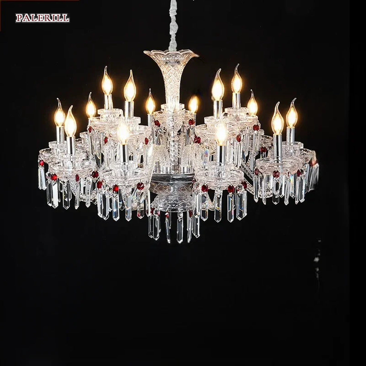 AM0842 — French Candle Crystal Chandelier for Living Rooms & Dining Rooms