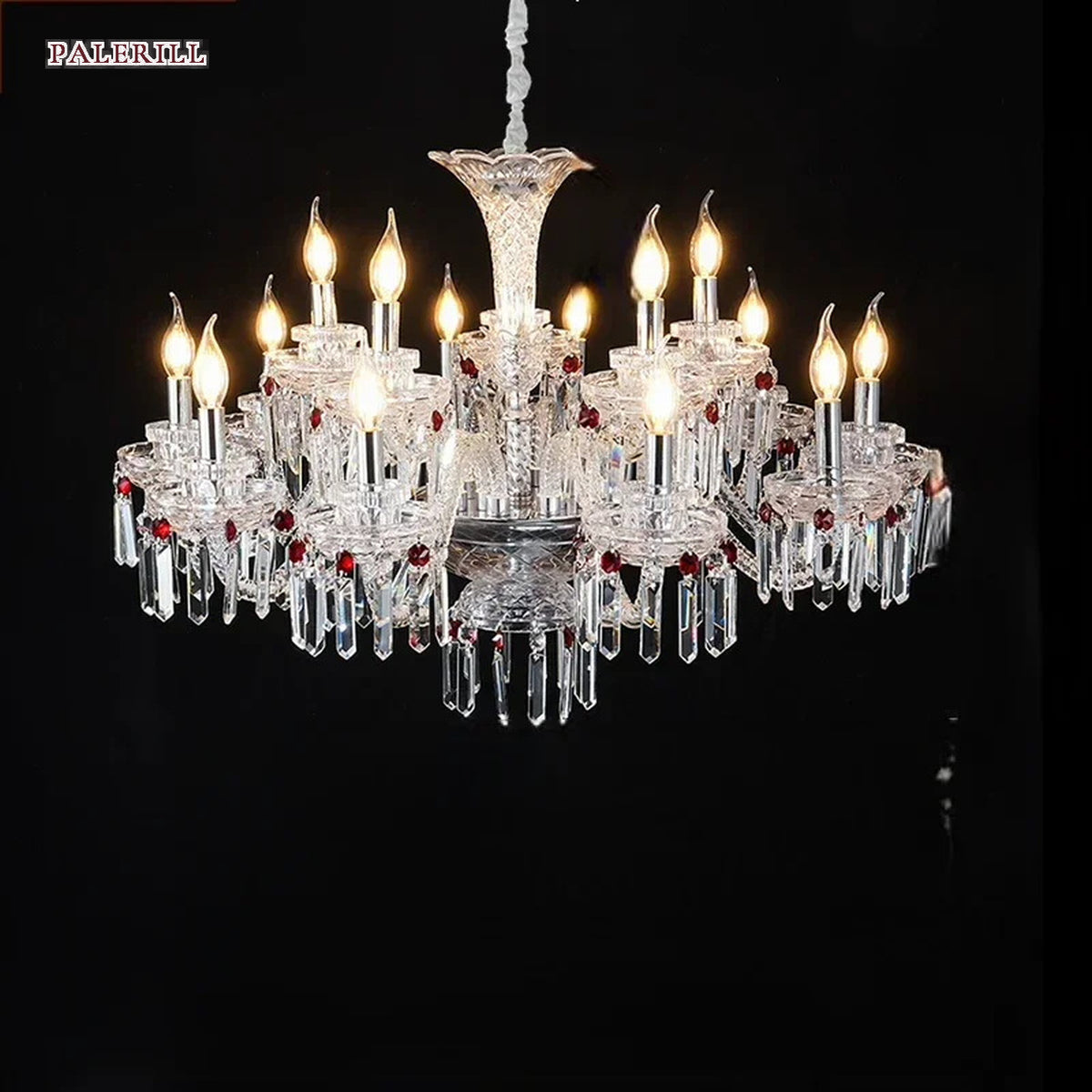 AM0842 — French Candle Crystal Chandelier for Living Rooms & Dining Rooms