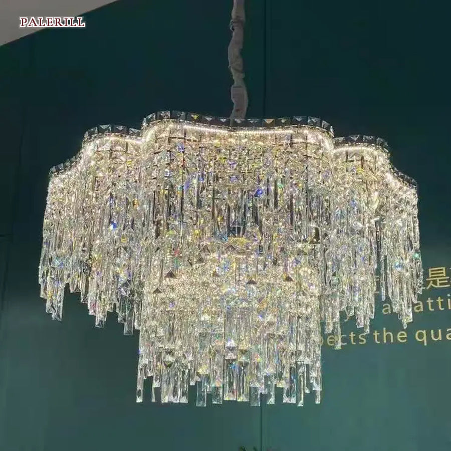AM0617 — Modern Minimalist Crystal Chandelier for Living Rooms