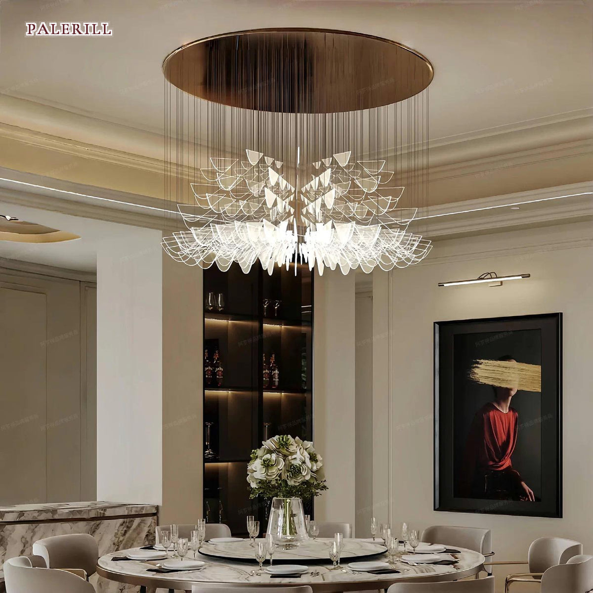 AM0666 — Light Luxury Crystal Chandelier for Living Rooms