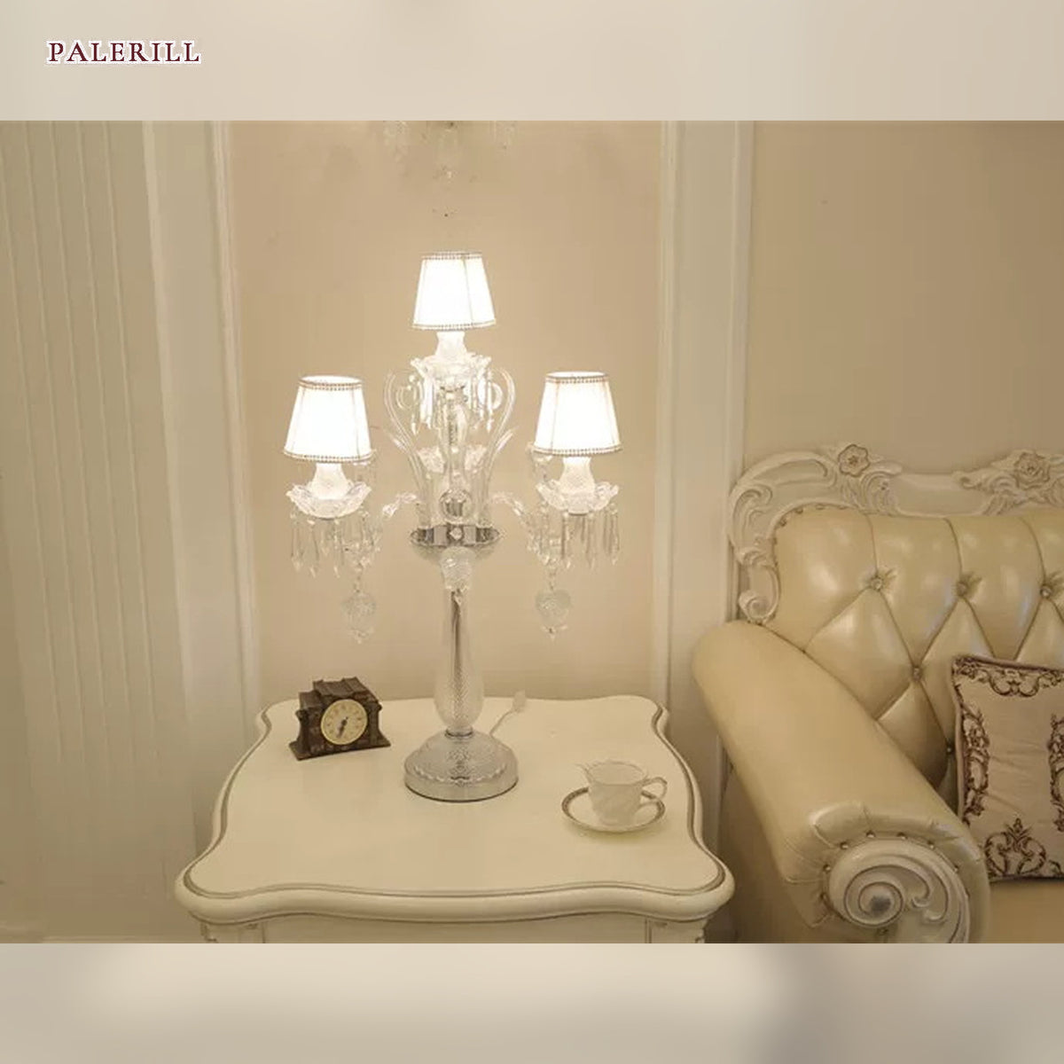 AM0802 — European Crystal American Table Lamp for Living Rooms & Bedrooms