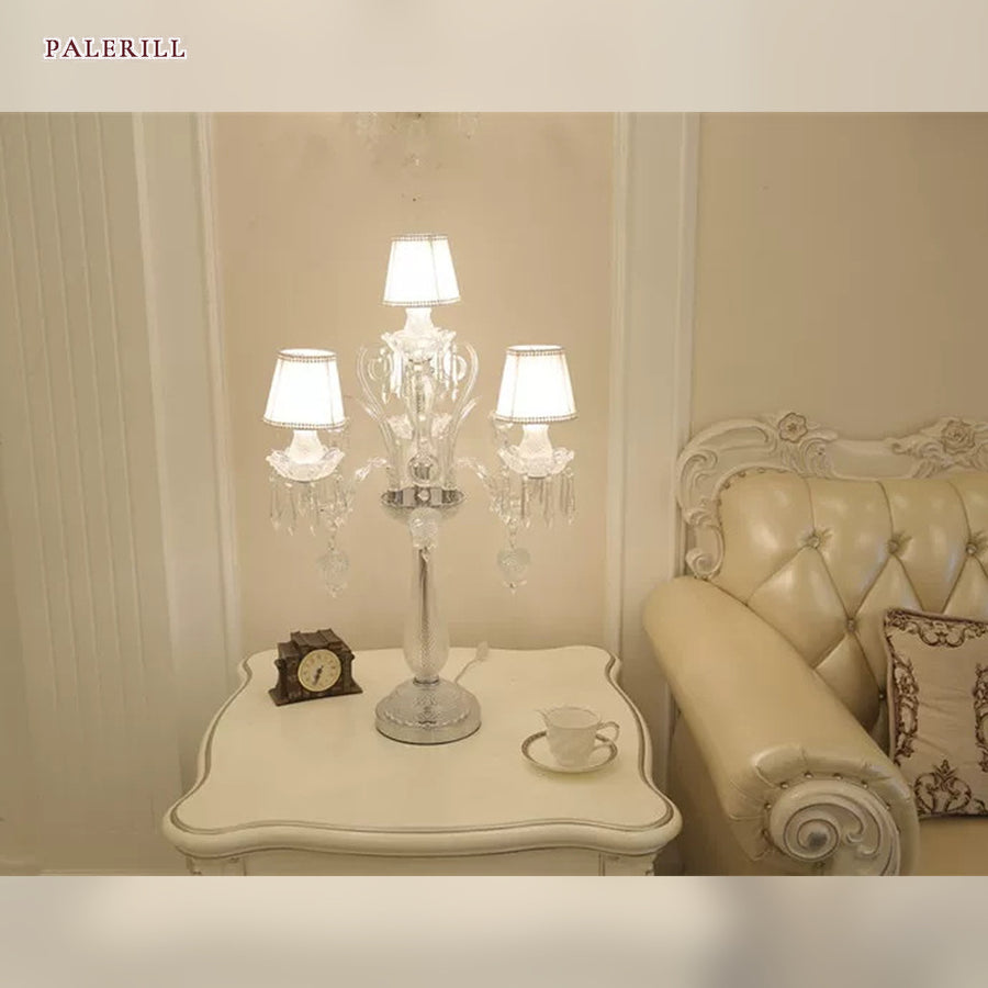 AM0802 — European Crystal American Table Lamp for Living Rooms & Bedrooms