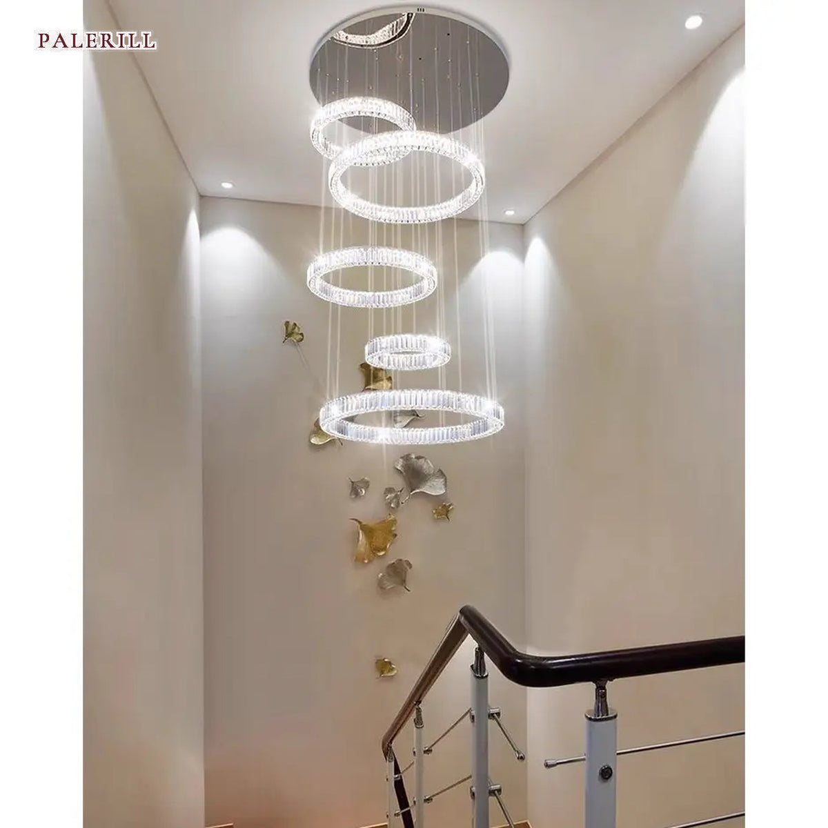 AM0536 — Modern Minimalist Stairwell Chandelier for Living Rooms
