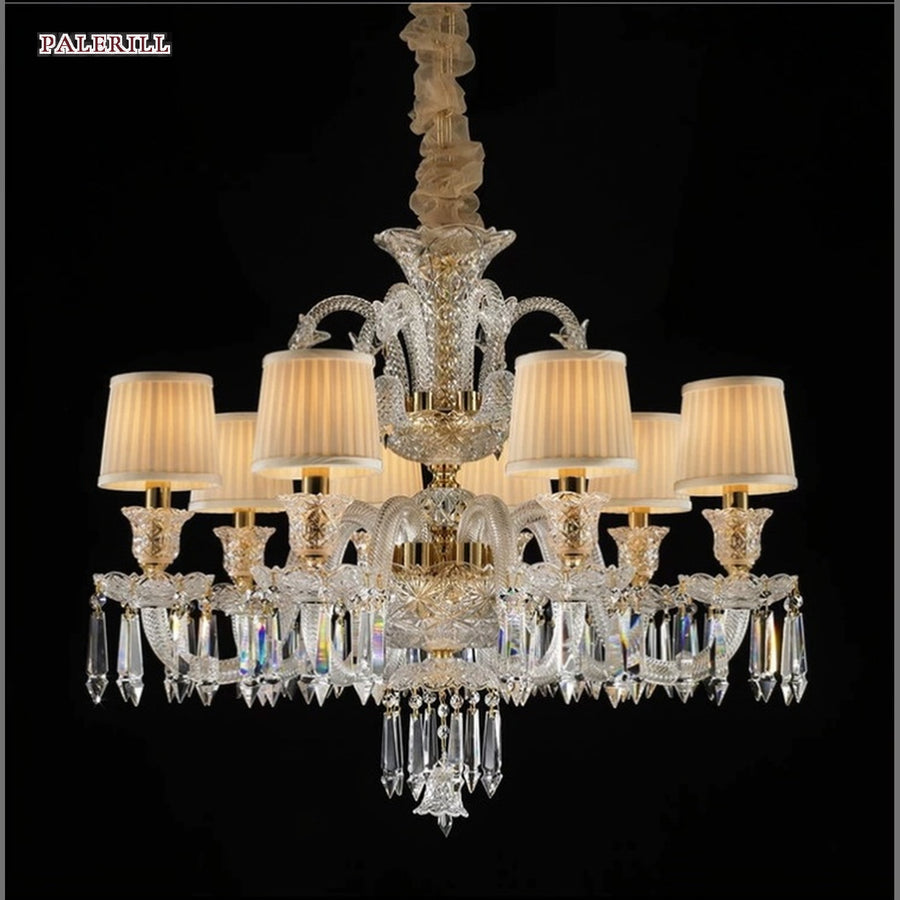 AM0858 — European Candle Crystal Chandelier for Living Rooms & Dining Rooms