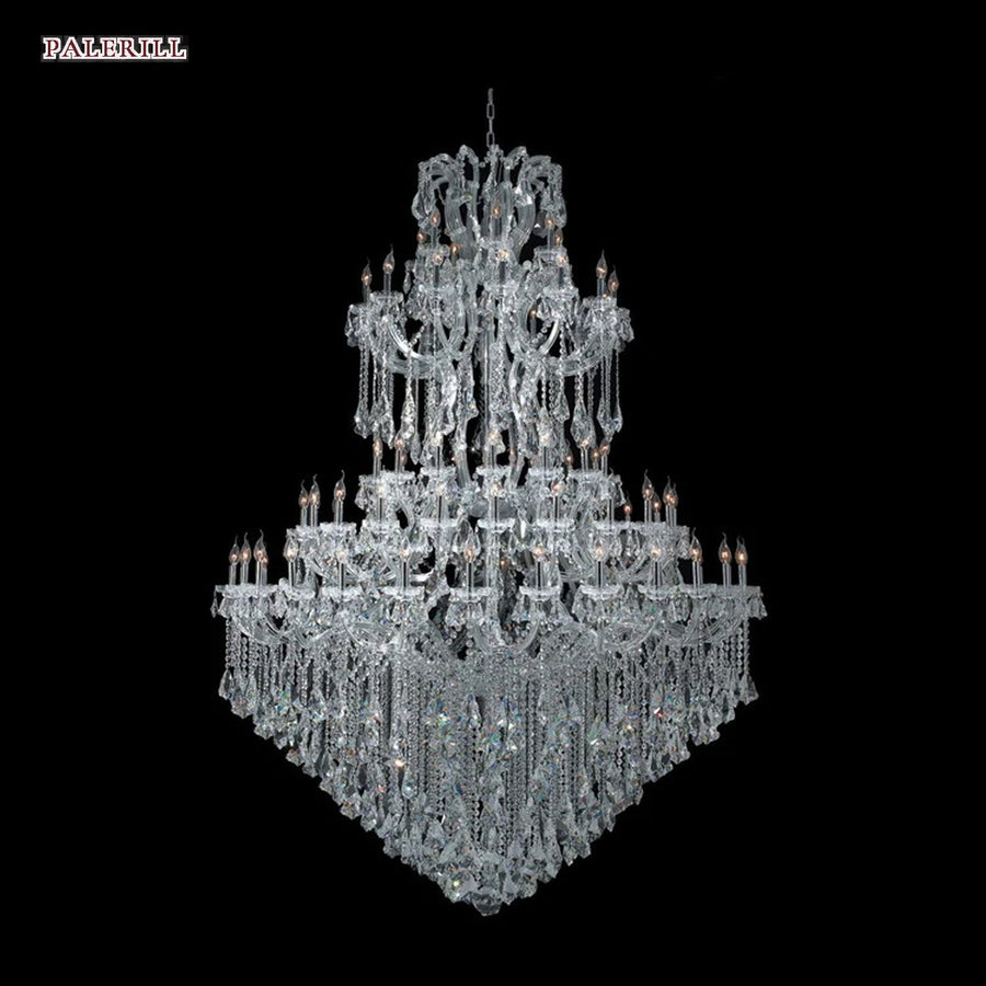 AM0808 — European Candle Crystal Chandelier for Loft Spaces & Duplex Spaces