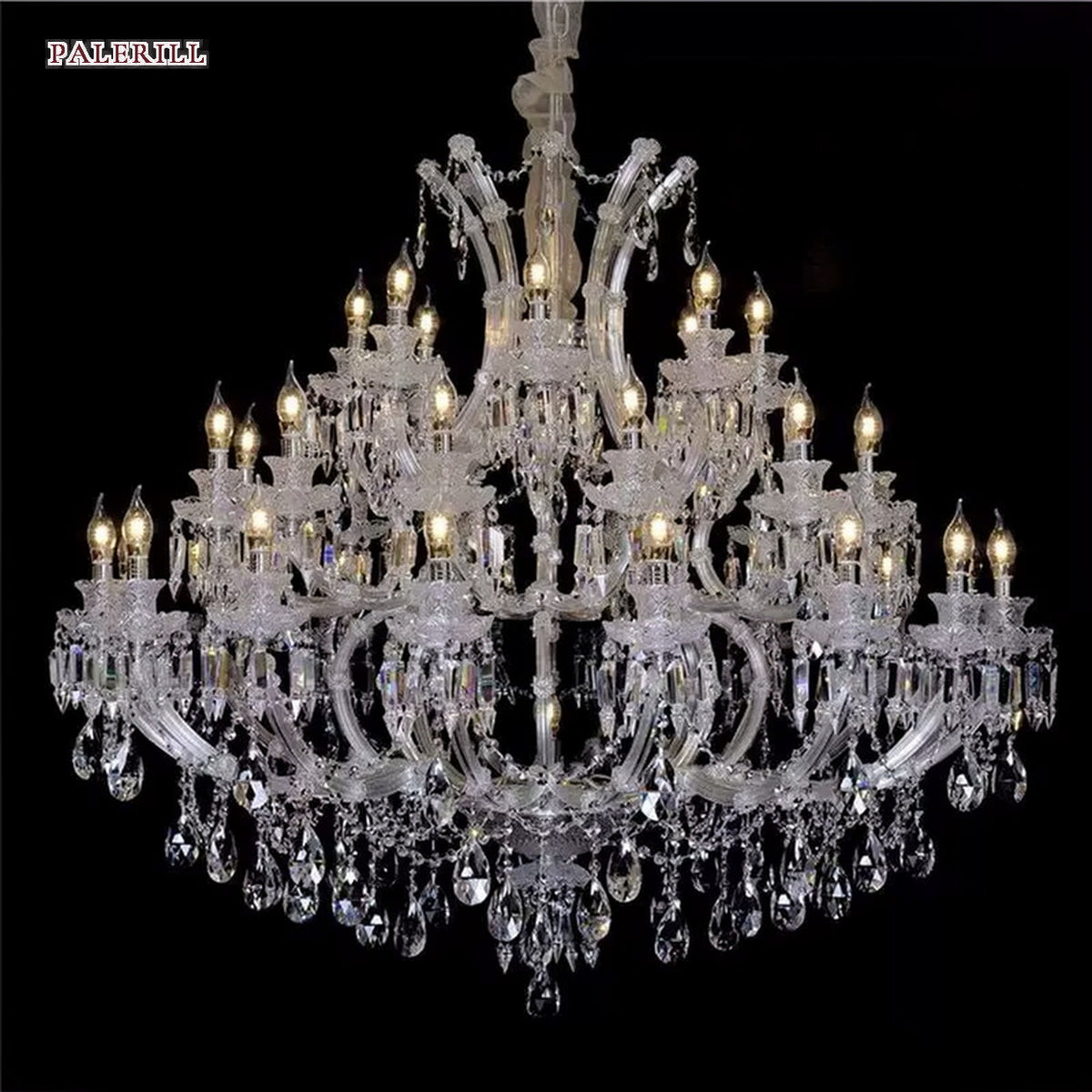 AM0818 — European Stairwell Duplex Crystal Chandelier for Living Rooms & Dining Rooms