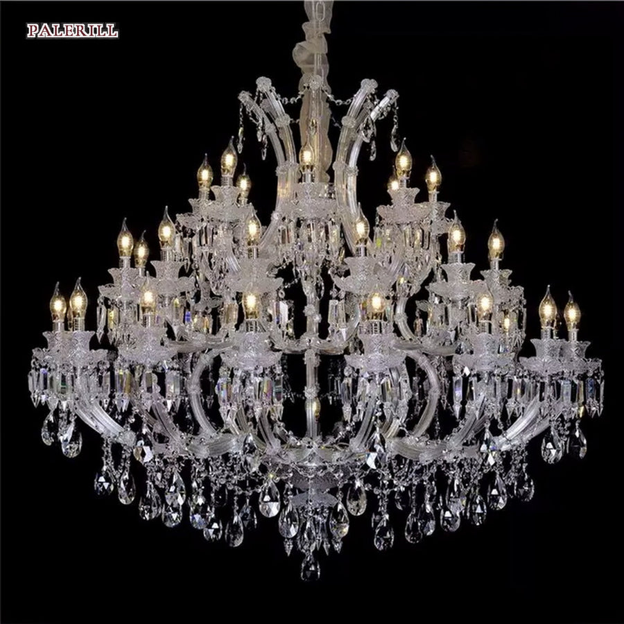 AM0818 — European Stairwell Duplex Crystal Chandelier for Living Rooms & Dining Rooms