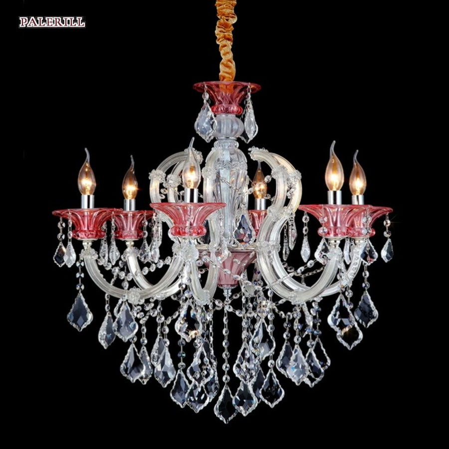 AM0811 — European Candle Crystal Chandelier for Living Rooms