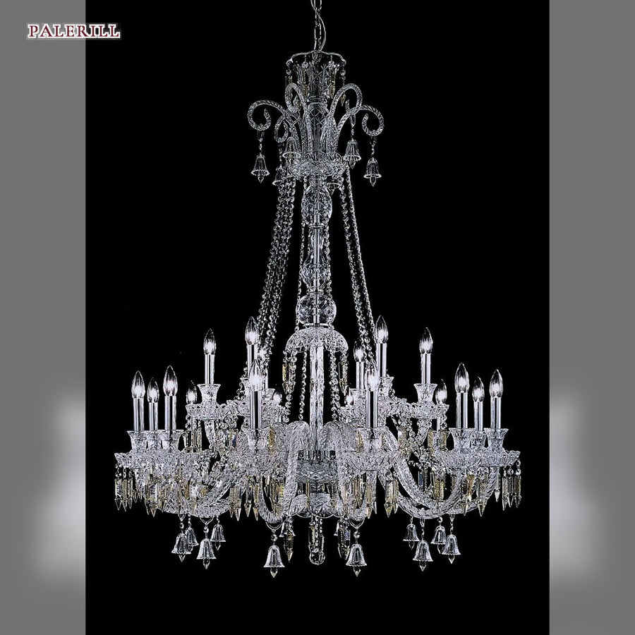 AM0725 — European Candle Stairwell Crystal Chandelier for Loft Spaces & Duplex Spaces