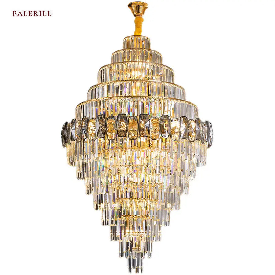 AM0555 — Light Luxury Stairwell Chandelier for Living Rooms