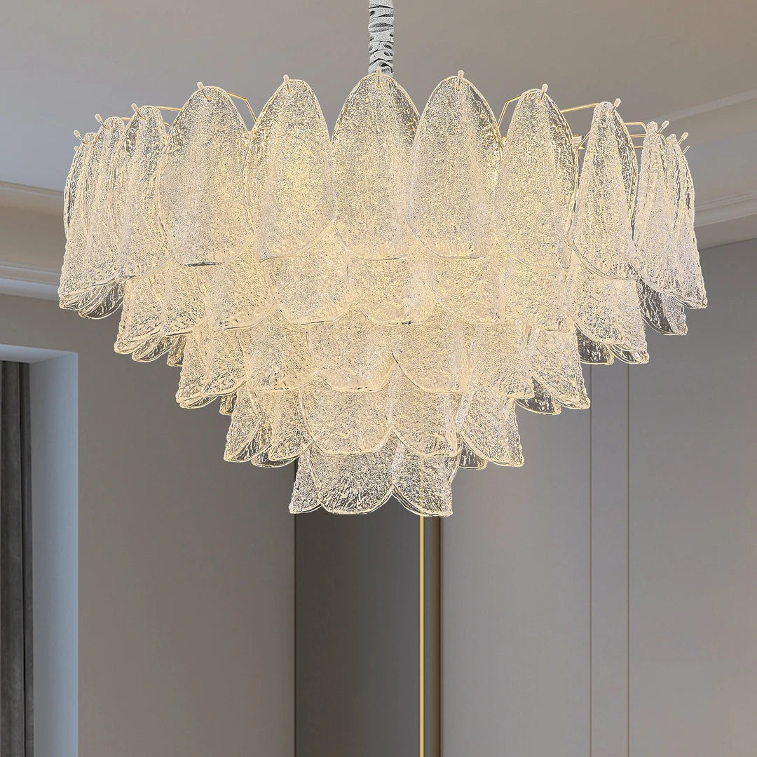 AM0126 · French Glass Cream-Tone Acrylic Glass Chandelier for Dining Rooms — AM0126, view 3