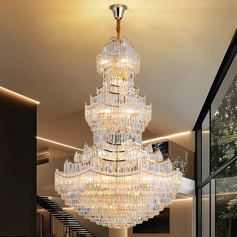 AM0023 · European Classic Stairwell Crystal Chandelier for Double-Height Spaces — AM0023, view 3